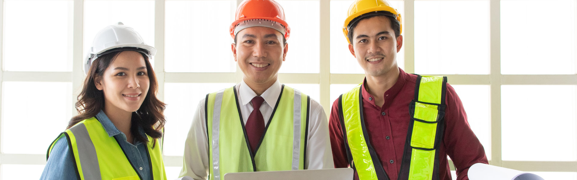 group of engineers smiling on camera
